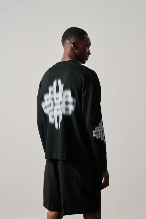 The Couture Club The Couture Club Longsleeve Motion Blurred FW26 Black