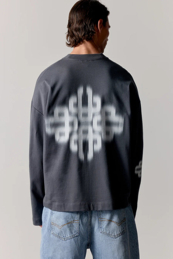 The Couture Club The Couture Club Longsleeve Motion Blurred FW26 Charcoal