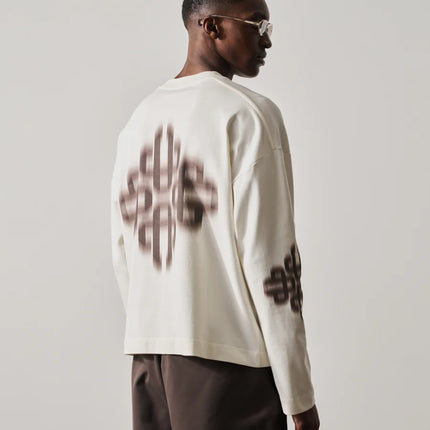 The Couture Club The Couture Club Longsleeve Motion Blurred FW26 Off White