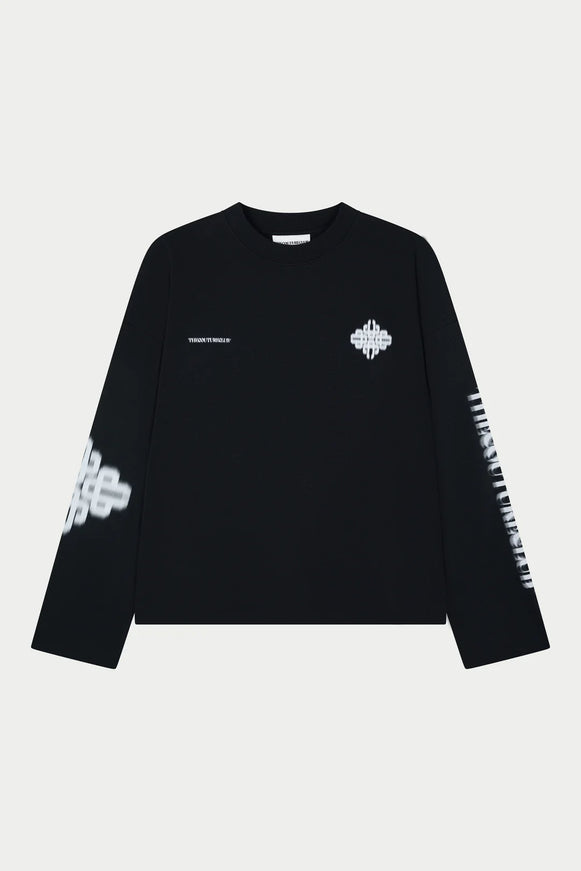 The Couture Club The Couture Club Longsleeve Motion Blurred SS26 Black