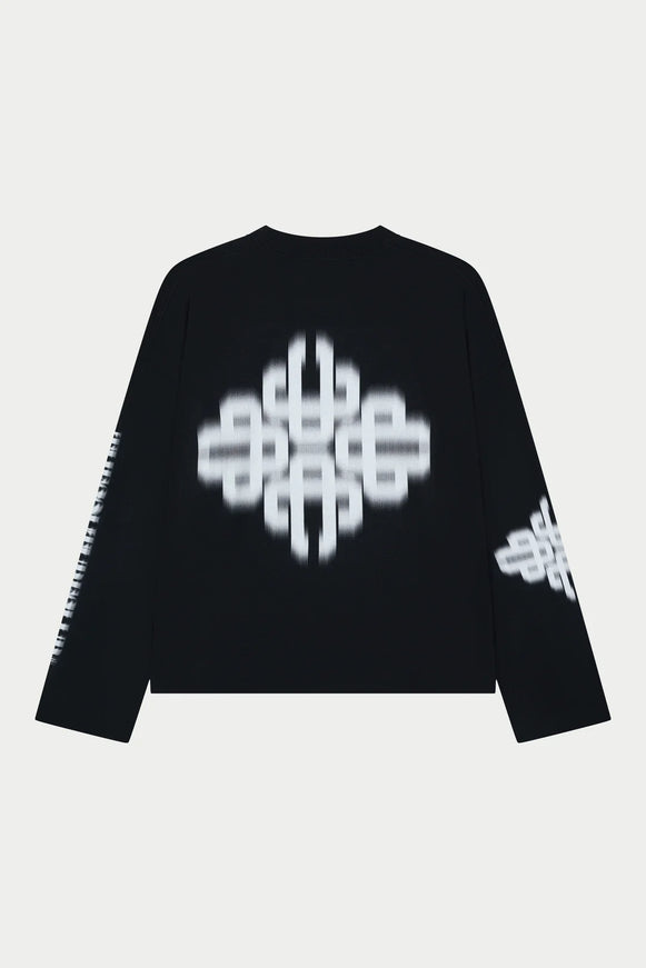 The Couture Club The Couture Club Longsleeve Motion Blurred SS26 Black