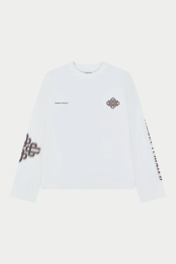 The Couture Club The Couture Club Longsleeve Motion Blurred SS26 Off White