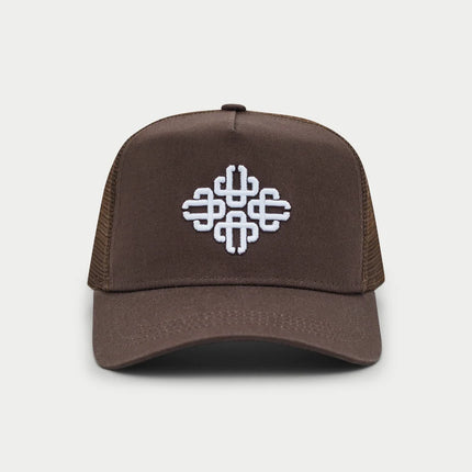 The Couture Club The Couture Club Mesh Cap Emboidered Emblem FW26 Brown