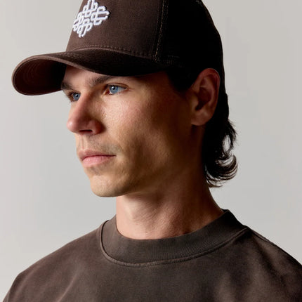 The Couture Club The Couture Club Mesh Cap Emboidered Emblem FW26 Brown