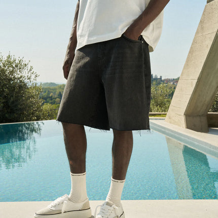 The Couture Club The Couture Club Shorts Raw Denim SS26 Black