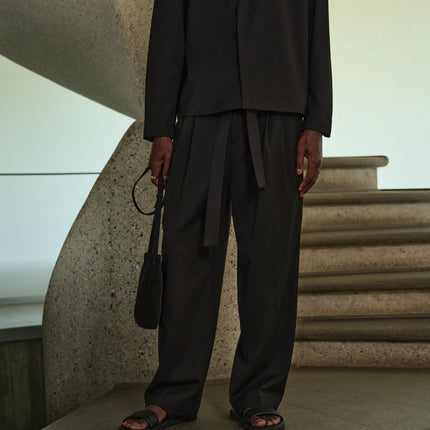 The Couture Club The Couture Club Smart Barrel Trousers SS26 Black
