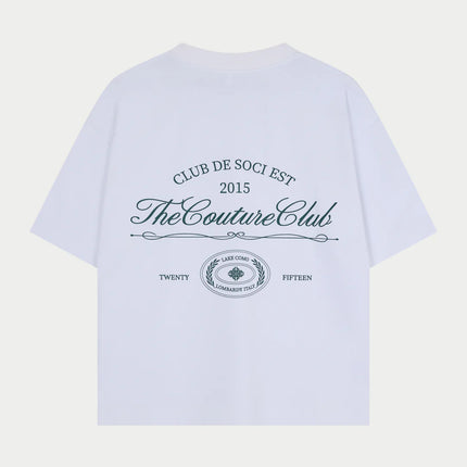 The Couture Club The Couture Club T-Shirt Club De Soci SS26 White/Forest Green
