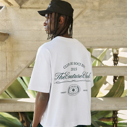The Couture Club The Couture Club T-Shirt Club De Soci SS26 White/Forest Green