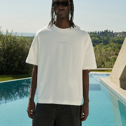 The Couture Club The Couture Club T-Shirt Emblem Slub SS26 White/Black