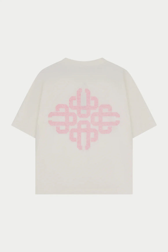 The Couture Club The Couture Club T-Shirt Emblem Slub SS26 White/Pink