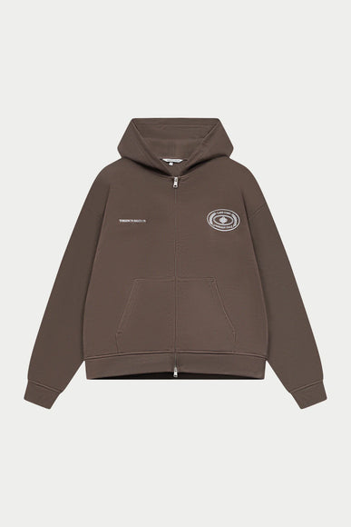 The Couture Club The Couture Club Zip Hoodie Lake Como SS26 Brown