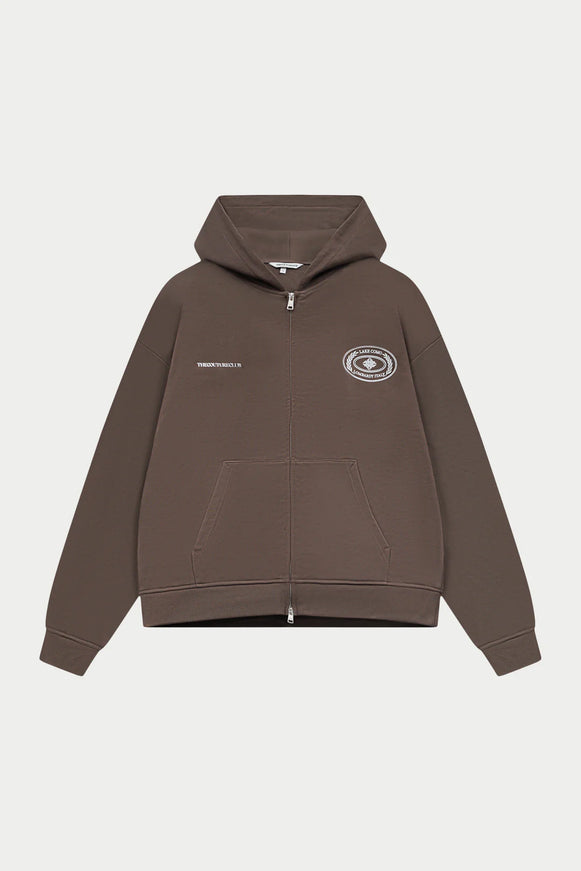 The Couture Club The Couture Club Zip Hoodie Lake Como SS26 Brown