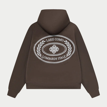 The Couture Club The Couture Club Zip Hoodie Lake Como SS26 Brown