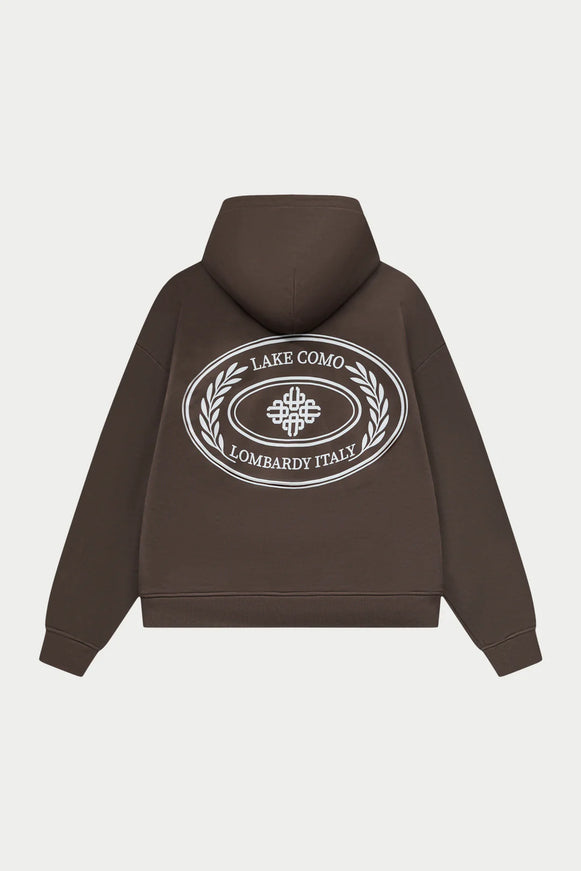 The Couture Club The Couture Club Zip Hoodie Lake Como SS26 Brown