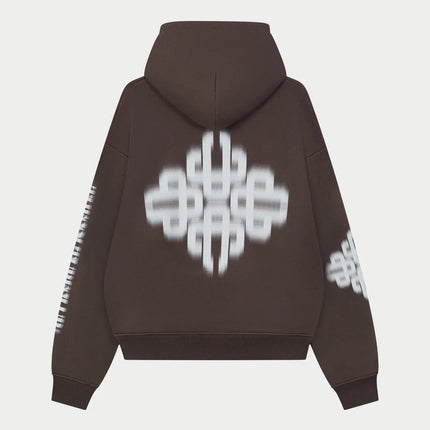 The Couture Club The Couture Club Zip Hoodie Motion Blurred SS26 Brown