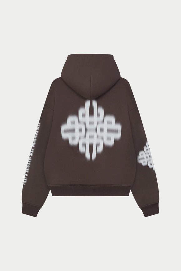 The Couture Club The Couture Club Zip Hoodie Motion Blurred SS26 Brown