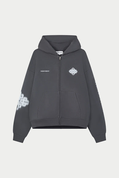 The Couture Club The Couture Club Zip Hoodie Motion Blurred SS26 Charcoal