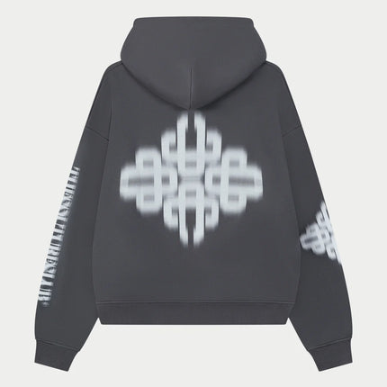 The Couture Club The Couture Club Zip Hoodie Motion Blurred SS26 Charcoal
