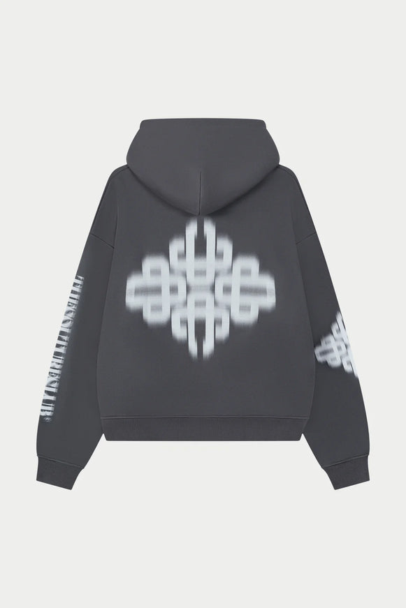 The Couture Club The Couture Club Zip Hoodie Motion Blurred SS26 Charcoal