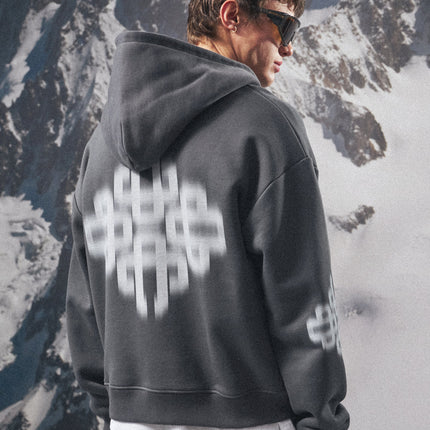 The Couture Club The Couture Club Zip Hoodie Motion Blurred SS26 Charcoal