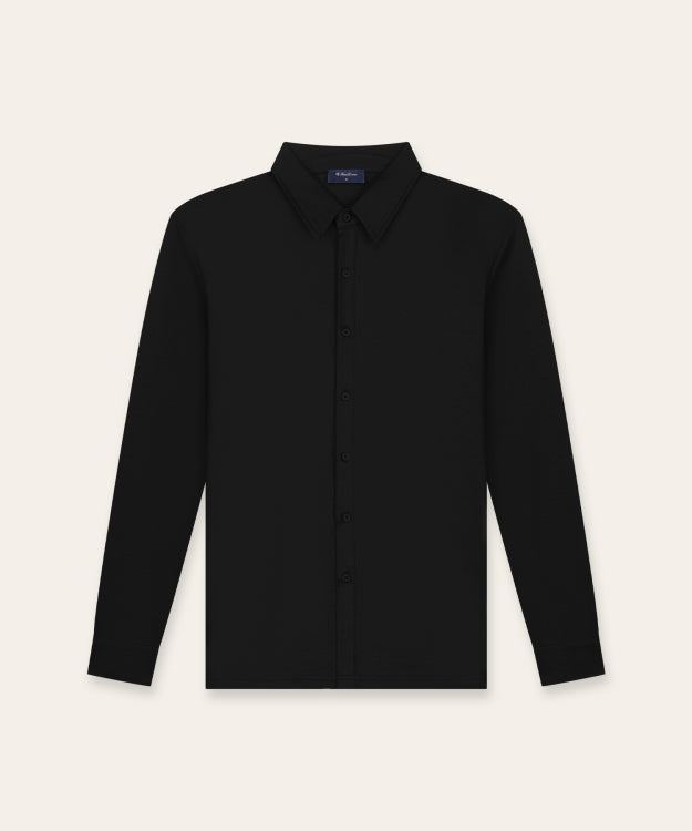 Triad'oro Triad'oro Buttoned Longsleeve Polo FW25 Black