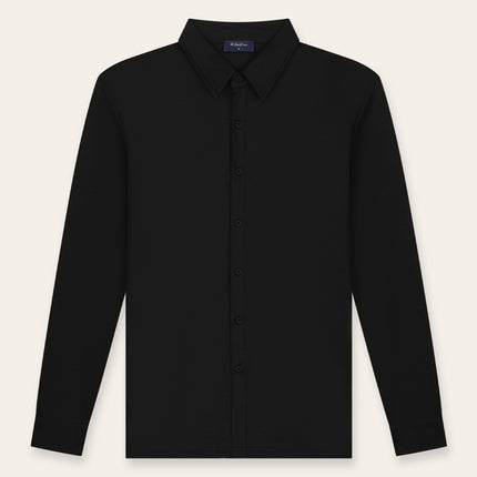 Triad'oro Triad'oro Buttoned Longsleeve Polo FW25 Black