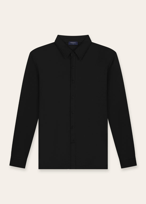Triad'oro Triad'oro Buttoned Longsleeve Polo FW25 Black