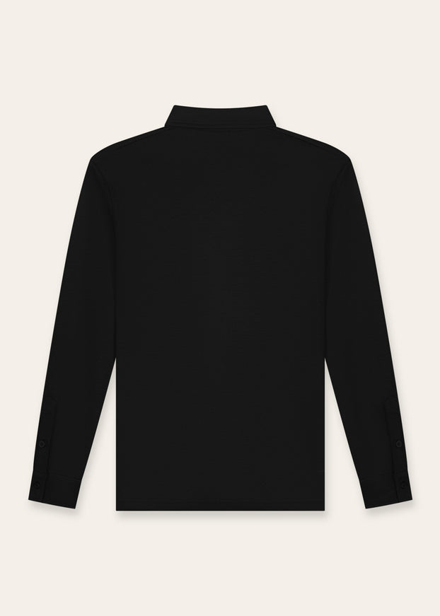 Triad'oro Triad'oro Buttoned Longsleeve Polo FW25 Black