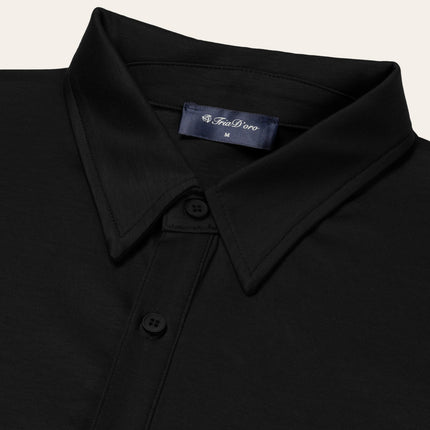 Triad'oro Triad'oro Buttoned Longsleeve Polo FW25 Black