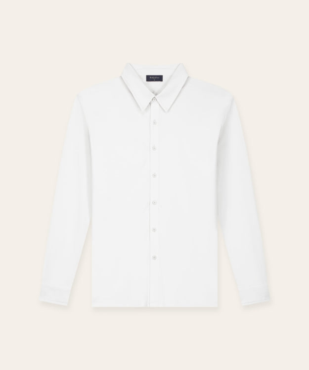Triad'oro Triad'oro Buttoned Longsleeve Polo FW25 White