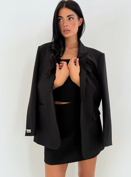 Unique The Label Unique The Label Blazer Novee FW25 Deep Black