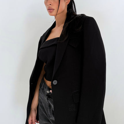 Unique The Label Unique The Label Blazer Novee FW25 Deep Black
