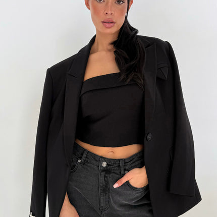 Unique The Label Unique The Label Blazer Novee FW25 Deep Black