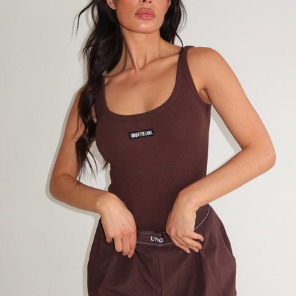 Unique The Label Unique The Label Bodysuit Jill  SS26 Bruin