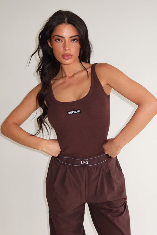 Unique The Label Unique The Label Bodysuit Jill  SS26 Bruin