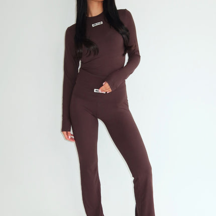 Unique The Label Unique The Label Long Sleeve Top Nena NOOS Cacao