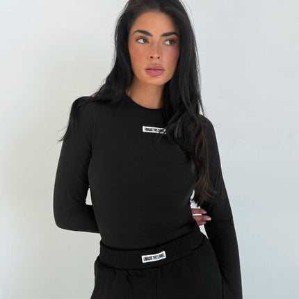 Unique The Label Unique The Label Long Sleeve Top Nena NOOS Deep Black