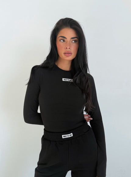 Unique The Label Unique The Label Long Sleeve Top Nena NOOS Deep Black