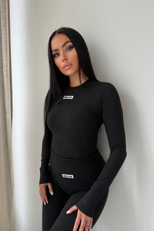 Unique The Label Unique The Label Long Sleeve Top Nena NOOS Deep Black