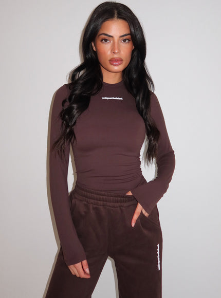Unique The Label Unique The Label Long Sleeve Top Robyn FW25 Cacao