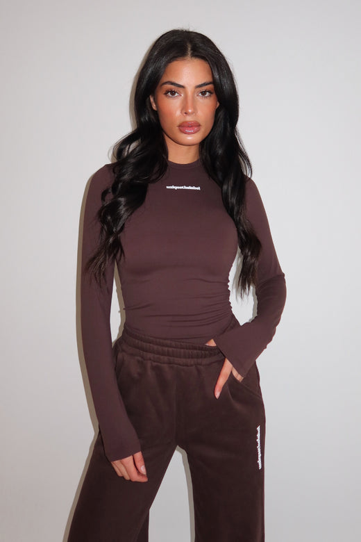 Unique The Label Unique The Label Long Sleeve Top Robyn FW25 Cacao