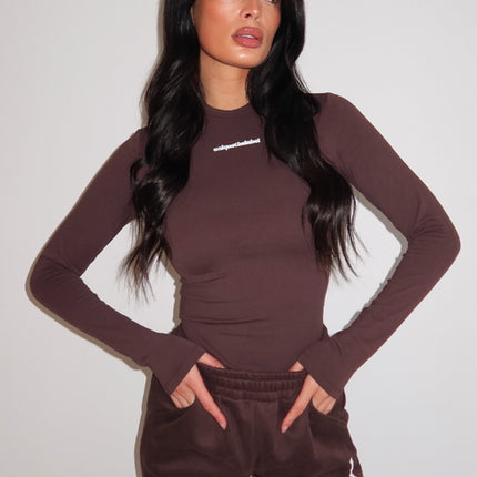 Unique The Label Unique The Label Long Sleeve Top Robyn FW25 Cacao