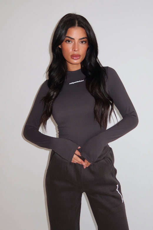 Unique The Label Unique The Label Long Sleeve Top Robyn FW25 Charcoal