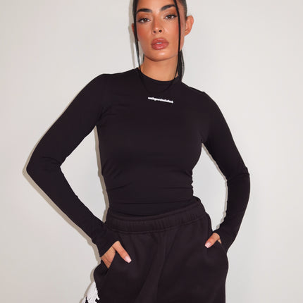 Unique The Label Unique The Label Long Sleeve Top Robyn FW25 Deep Black