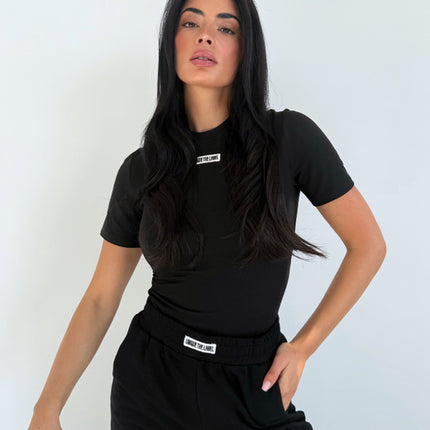 Unique The Label Unique The Label Short Sleeve Top Nena NOOS Deep Black