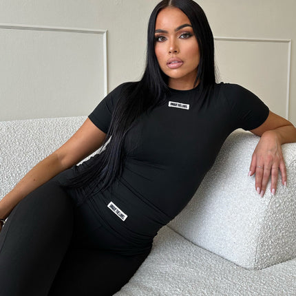 Unique The Label Unique The Label Short Sleeve Top Nena NOOS Deep Black