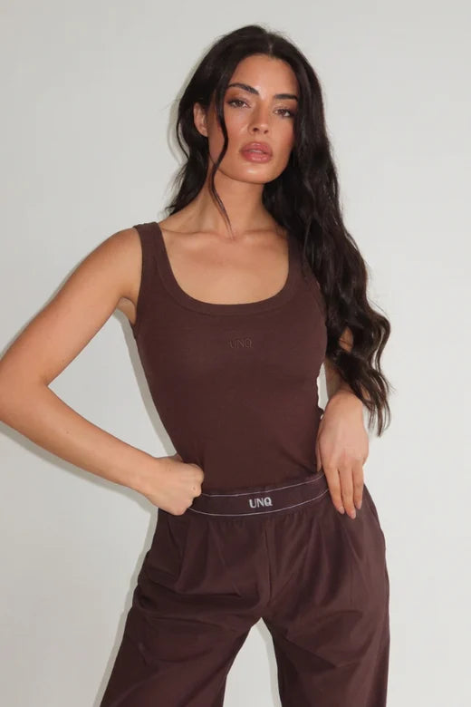 Unique The Label Unique The Label Tank Top Gill SS26 Cacao