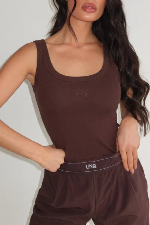 Unique The Label Unique The Label Tank Top Gill SS26 Cacao